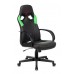 Кресло игровое Zombie RUNNER черный/зеленый эко.кожа крестовина пластик