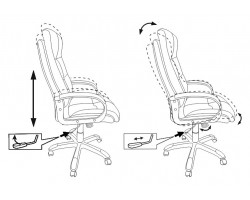 Кресло руководителя Бюрократ CH-824 серый искусственная кожа-foto4