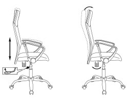 Кресло руководителя Бюрократ CH-600/OR-16 спинка сетка черный сиденье черный Or-16 искусственная кожа крестовина хром-foto4