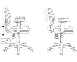 Кресло детское Бюрократ CH-W356/GREEN зеленый V398-42 (пластик белый)-foto4