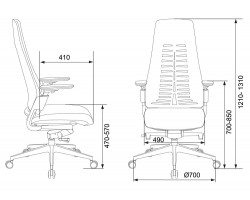 Кресло руководителя Бюрократ _DALI/BLACK черный крестовина алюминий-foto5