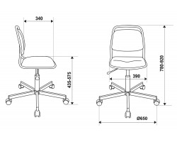 Кресло детское Бюрократ KD-1/26-31 без подлокотников розовый 26-31 крестовина металл-foto5