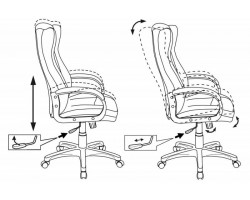 Кресло руководителя Бюрократ CH-879 коричневый искусственная кожа крестовина пластик пластик темно-серый-foto4