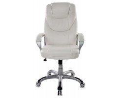 Кресло руководителя Бюрократ T-9905 белый искусственная кожа (пластик серебро)