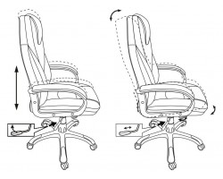 Кресло руководителя Бюрократ T-9905 белый искусственная кожа (пластик серебро)-foto4