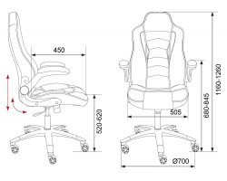 Кресло игровое Бюрократ VIKING-2/BL+BLUE черный/синий искусственная кожа-foto5