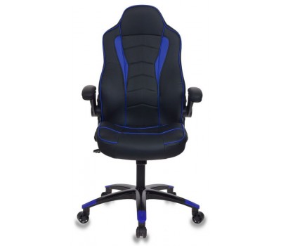 Кресло игровое Бюрократ VIKING-2/BL+BLUE черный/синий искусственная кожа