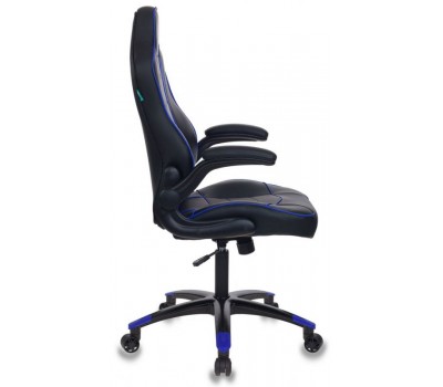 Кресло игровое Бюрократ VIKING-2/BL+BLUE черный/синий искусственная кожа