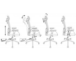 Кресло руководителя Бюрократ MC-612-H/DG/GREEN серый TW-04 сиденье зеленый BAHAMA сетка/ткань крестовина хром-foto5