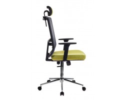 Кресло руководителя Бюрократ MC-612-H/DG/GREEN серый TW-04 сиденье зеленый BAHAMA сетка/ткань крестовина хром-foto2