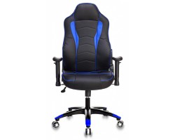Кресло игровое Бюрократ VIKING-3/BL+BLUE черный/синий искусственная кожа-foto2