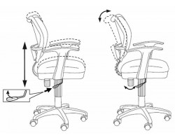 Кресло детское Бюрократ CH-W797/OR/GIRAFFE спинка сетка оранжевый сиденье оранжевый жираф Giraffe сетка/ткань (пластик белый)-foto4