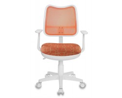 Кресло детское Бюрократ CH-W797/OR/GIRAFFE спинка сетка оранжевый сиденье оранжевый жираф Giraffe сетка/ткань (пластик белый)-foto2