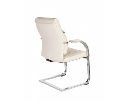 Кресло Бюрократ T-8010-LOW-V/IVORY на полозьях слоновая кость искусственная кожа-foto3