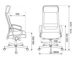 Кресло руководителя Бюрократ T-995HOME/RED черный/красный TW-01 сетка/ткань крестовина металл-foto4