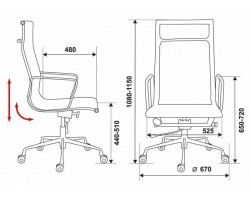 Кресло Бюрократ CH-996/007 коричневый сетка крестовина алюминий-foto4