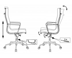 Кресло Бюрократ CH-996/007 коричневый сетка крестовина алюминий-foto5