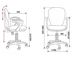 Кресло Бюрократ CH-513AXN/#Grey серый JP-15-1-foto5