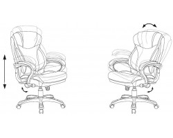 Кресло руководителя Бюрократ T-9916/BROWN коричневый рец.кожа/кожзам-foto15