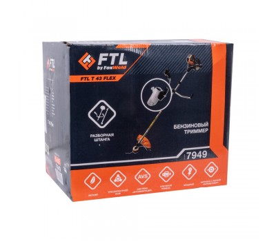 Бензотриммер FTL T 43 Flex, стартер STD / разборная штанга разборная для бензотриммера FTL T 43 Flex
