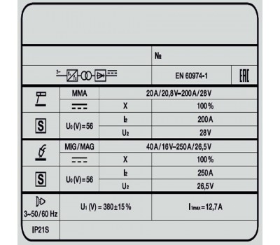 Сварочный полуавтомат INVERMIG 251 PWE