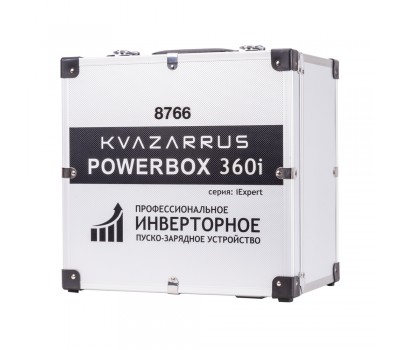 Инверторное пуско-зарядное устройство KVAZARRUS PowerBox 360i, таймер, алюминиевый кейс