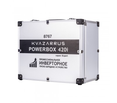 Инверторное пуско-зарядное устройство KVAZARRUS PowerBox 420i, таймер, алюминиевый кейс
