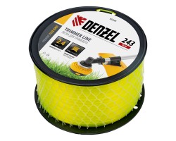 Леска для триммера витой квадрат, 2,4мм х 243м, на DIN катушке FLEX CORD Denzel-foto2