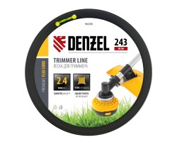 Леска для триммера витой квадрат, 2,4мм х 243м, на DIN катушке FLEX CORD Denzel-foto3