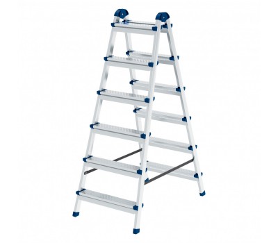 Стремянка двухсторонняя 6 ступеней, сталь профиль, стальные ступени, Россия Сибртех Стремянка двухсторонняя 6 ступеней, сталь профиль, стальные ступени, Россия Сибртех