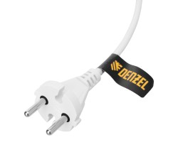 Шнур сетевой Energy Series, ПВС, 1,5 м, 2 x 1 мм, с неразборной вилкой, белый, Denzel-foto4