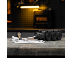 Шнур сетевой Energy Series, ПВС, 1,5 м, 2 x 1 мм, с неразборной вилкой, белый, Denzel-foto11