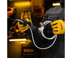 Шнур сетевой Energy Series, ПВС, 1,5 м, 2 x 1 мм, с неразборной вилкой, белый, Denzel-foto8