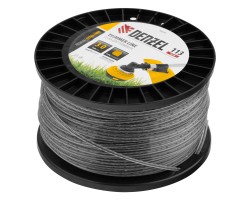 Леска для триммера двухкомпонентная зубчатый квадрат, 3,0мм х 113м, на DIN кат. EXTRA CORD Denzel-foto2