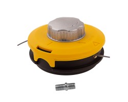 Катушка триммерная полуавтоматическая, легкая заправка лески, гайка M10x1.25, винт M10-M10, алюминиевая кнопка Denzel-foto4