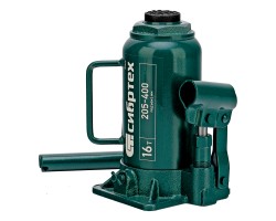 Домкрат гидравлический бутылочный, 16 т, 205-400 мм Сибртех