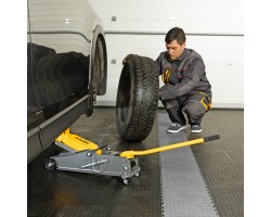 Домкрат гидравлический подкатной с фиксатором, 3 т, 190-532 мм, SUV/ Denzel-foto25