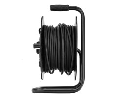 Удлинитель силовой на кабельной катушке, ПВС, 25 м, 4 розетки с крышкой, IP44, 16А, УХз16, Сибртех-foto7