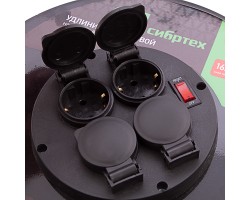 Удлинитель силовой 30 м, 16А, тип УХз16, КГ 3 x 1.5 мм, на стальной катушке, 4 розетки Сибртех-foto4