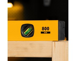 Уровень алюминиевый, магнит, фрезерованный, 3 глазка (1 зеркал.) 0,5 мм/м, 800 мм Denzel-foto17