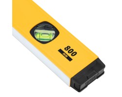 Уровень алюминиевый, магнит, фрезерованный, 3 глазка (1 зеркал.) 0,5 мм/м, 800 мм Denzel-foto6