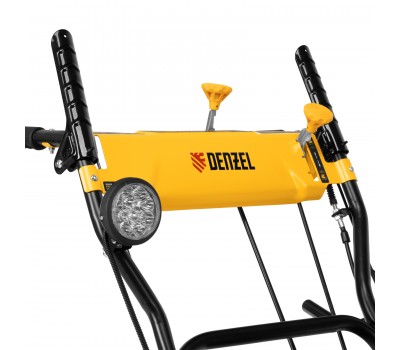 Гибридная снегоуборочная машина с функц. подметания SWB-800, 212 сс, руч. старт, 2 насадки// Denzel