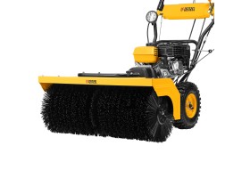 Гибридная снегоуборочная машина с функц. подметания SWB-800, 212 сс, руч. старт, 2 насадки// Denzel-foto12