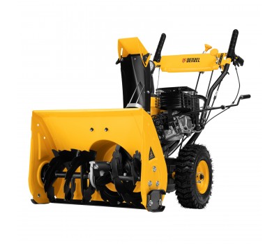 Гибридная снегоуборочная машина с функц. подметания SWB-800, 212 сс, руч. старт, 2 насадки// Denzel