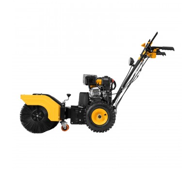 Гибридная снегоуборочная машина с функц. подметания SWB-800, 212 сс, руч. старт, 2 насадки// Denzel