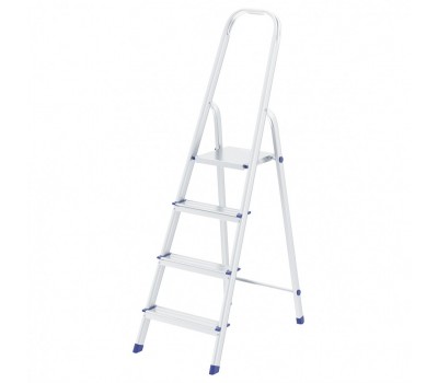 Стремянка, 4 ступени, алюминиевая, Россия, Сибртех
