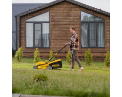 Газонокосилка электрическая GMC-1800, шир. 38см, 1800 Вт, 6 уров., травосб. 35 л Denzel-foto29