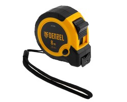 Рулетка 8м х 25мм, двухкомп. корпус, кнопка-пауза Denzel-foto5