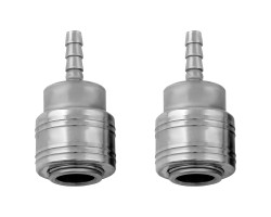 Муфта универсальная быстросъемная ("мама") 1/4, со штуцером "елка" под шланг 6 мм, 2 шт, Stels