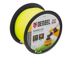 Леска для триммера круглая, 2,7мм х 151м, на DIN катушке FLEX CORD, Denzel